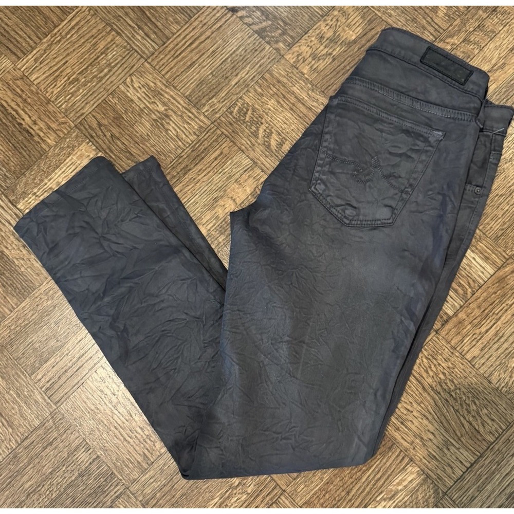 Adriano Goldschmied The Super Skinny Floral Black Pleather‎ Legging Women's 27R
